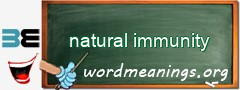 WordMeaning blackboard for natural immunity